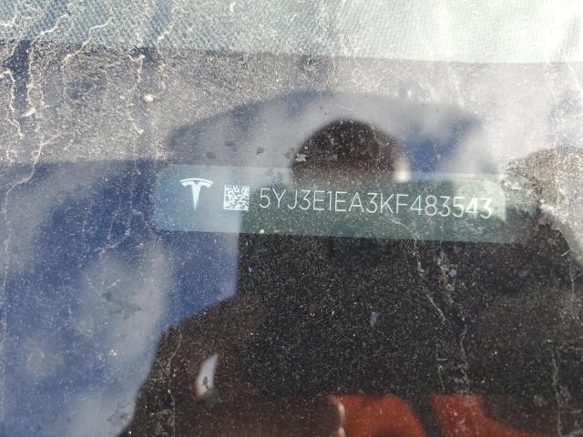 2019 TESLA MODEL 3 5YJ3E1EA3KF483543
