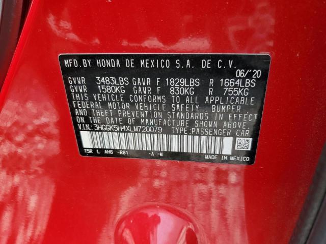 2020 HONDA FIT LX 3HGGK5H4XLM720079