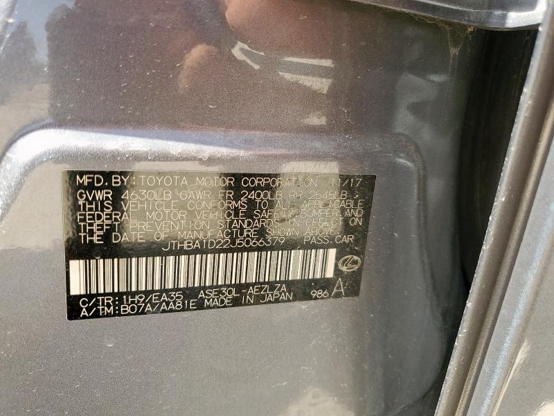 2018 LEXUS IS 300 JTHBA1D22J5066379