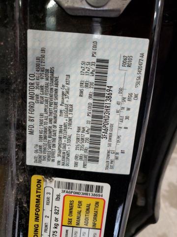2017 FORD FUSION SE - 3FA6P0HD3HR138694