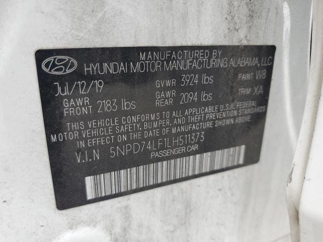 2020 HYUNDAI ELANTRA SE - 5NPD74LF1LH511373