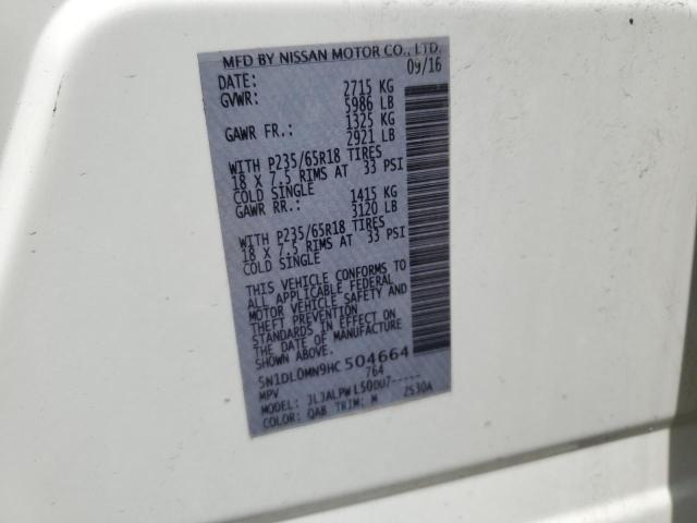 2017 INFINITI QX60 5N1DL0MN9HC504664