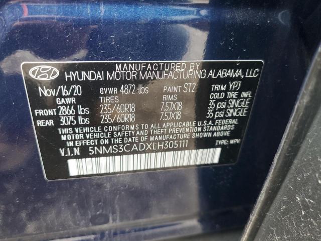 2020 HYUNDAI SANTA FE S - 5NMS3CADXLH305111