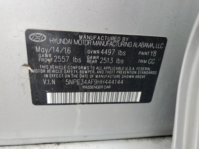 2017 HYUNDAI SONATA SPORT 5NPE34AF9HH444144
