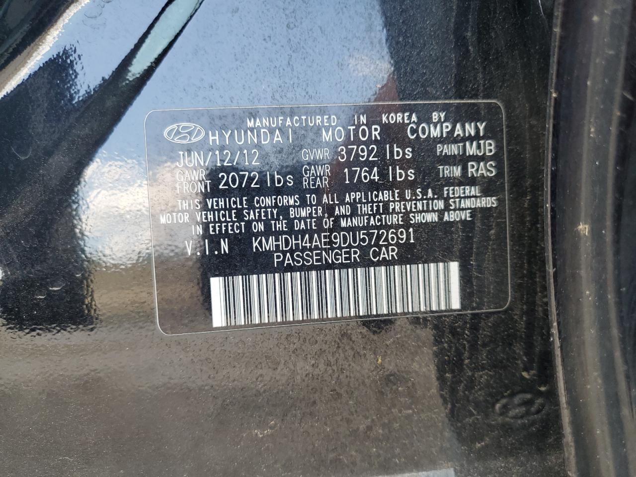 Hyundai Elantra gl 2013
