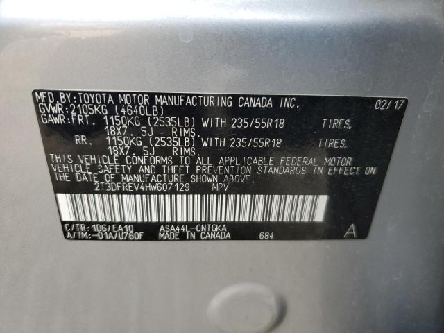 2017 TOYOTA RAV4 LIMIT 2T3DFREV4HW607129