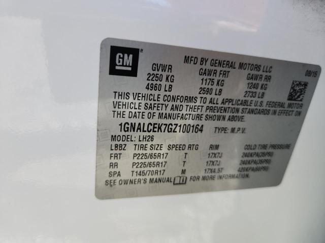 2016 CHEVROLET EQUINOX LT - 1GNALCEK7GZ100164