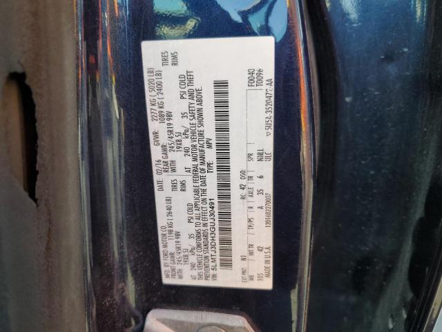 2016 LINCOLN MKC RESERV 5LMTJ3DH3GUJ30491
