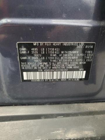 2016 SUBARU OUTBACK 2. - 4S4BSBNC4G3286392