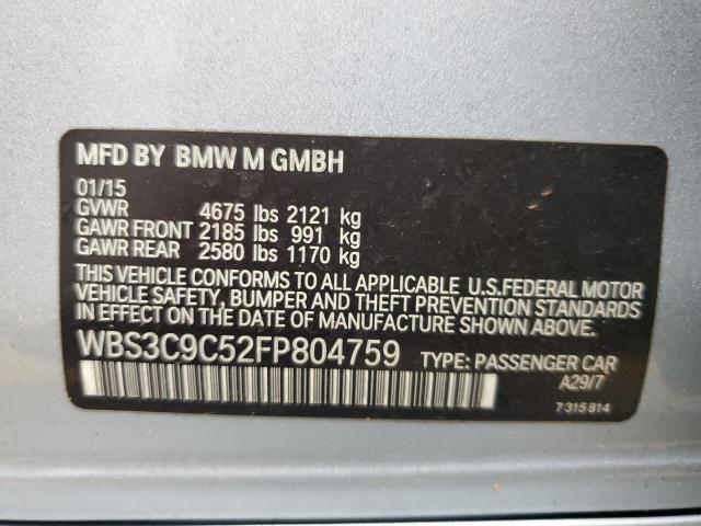 2015 BMW M3 WBS3C9C52FP804759