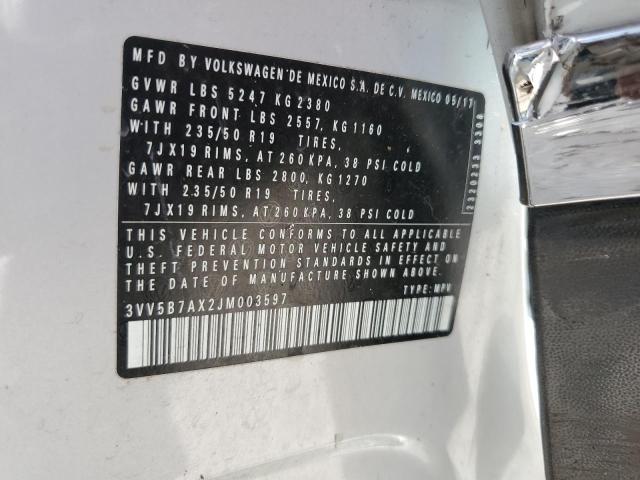 2018 VOLKSWAGEN TIGUAN SEL - 3VV5B7AX2JM003597