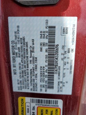 2019 FORD MUSTANG - 1FATP8UH5K5200696