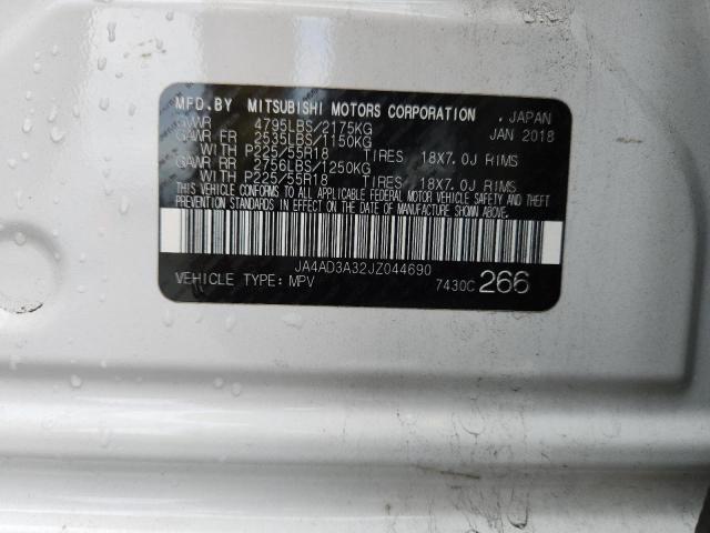 2018 MITSUBISHI OUTLANDER JA4AD3A32JZ044690