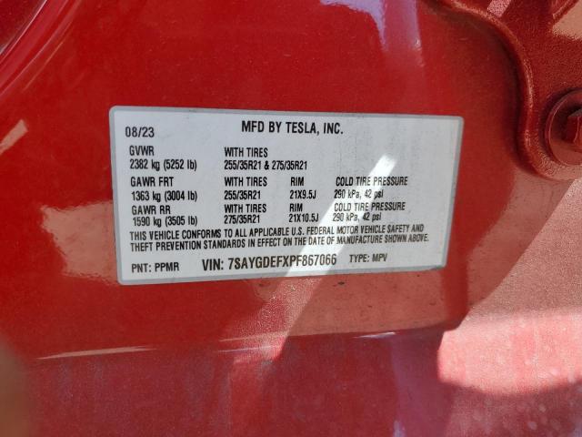 2023 TESLA MODEL Y 7SAYGDEFXPF867066