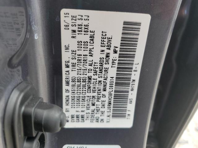 2015 HONDA CR-V LX 5J6RM4H38FL089514