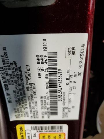 2017 LINCOLN MKZ PREMIE 3LN6L5A9XHR655219