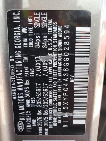 2016 KIA SORENTO LX 5XYPG4A38GG028594