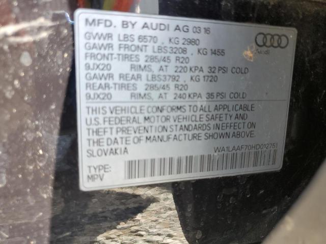 2017 AUDI Q7 PREMIUM WA1LAAF70HD012751