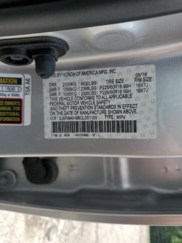 2016 HONDA CR-V TOURI 5J6RM4H98GL091155