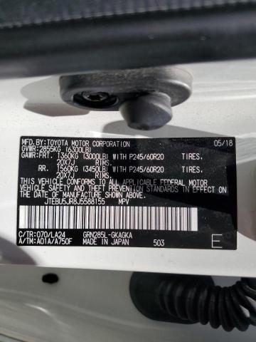 2018 TOYOTA 4RUNNER SR JTEBU5JR8J5588155