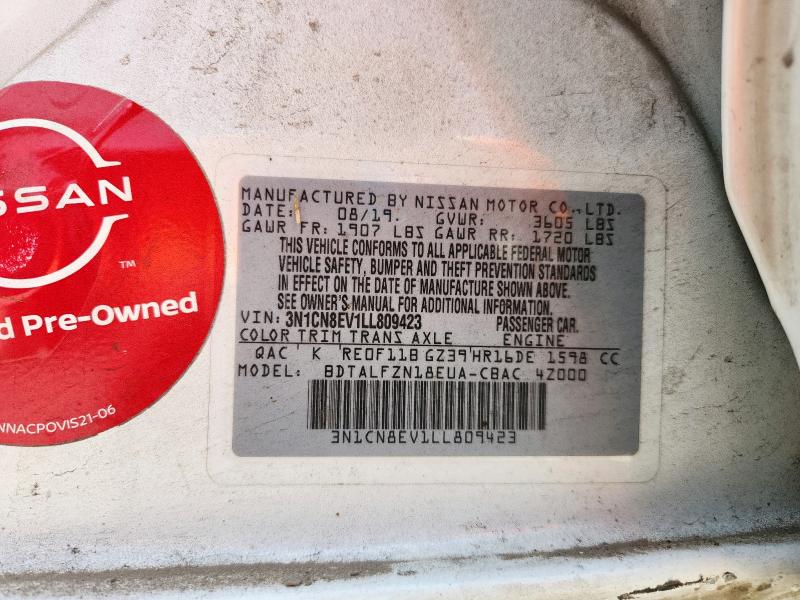 2020 NISSAN VERSA SV 3N1CN8EV1LL809423