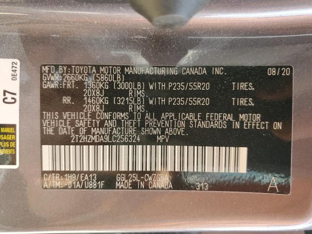 2020 LEXUS RX 350 2T2HZMDA9LC256324