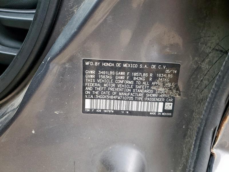 2015 HONDA FIT EX 3HGGK5H84FM710705