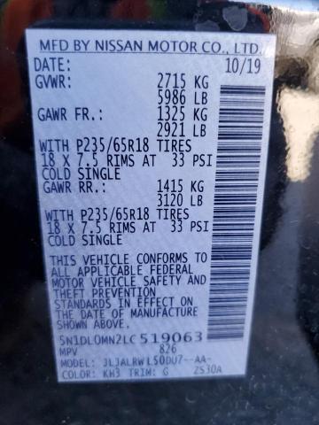 2020 INFINITI QX60 LUXE - 5N1DL0MN2LC519063