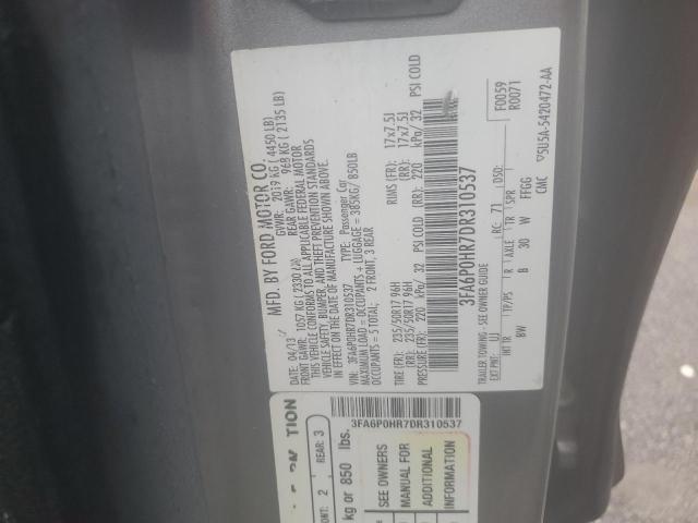 2013 FORD FUSION SE - 3FA6P0HR7DR310537
