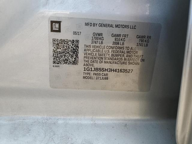 2017 CHEVROLET SONIC LS 1G1JB5SH3H4163527