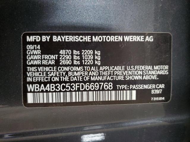 2015 BMW 435 XI GRA WBA4B3C53FD669768