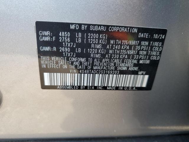 2025 SUBARU OUTBACK PR 4S4BTADC2S3169203