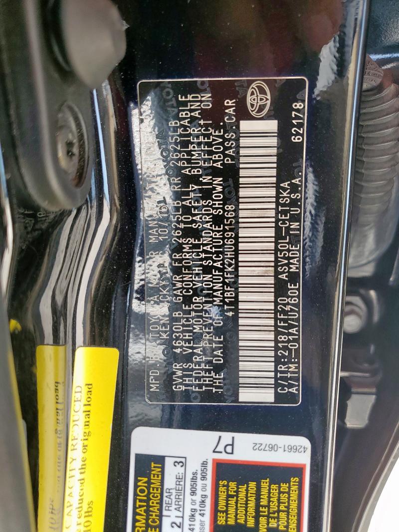 2017 TOYOTA CAMRY LE - 4T1BF1FK2HU691568