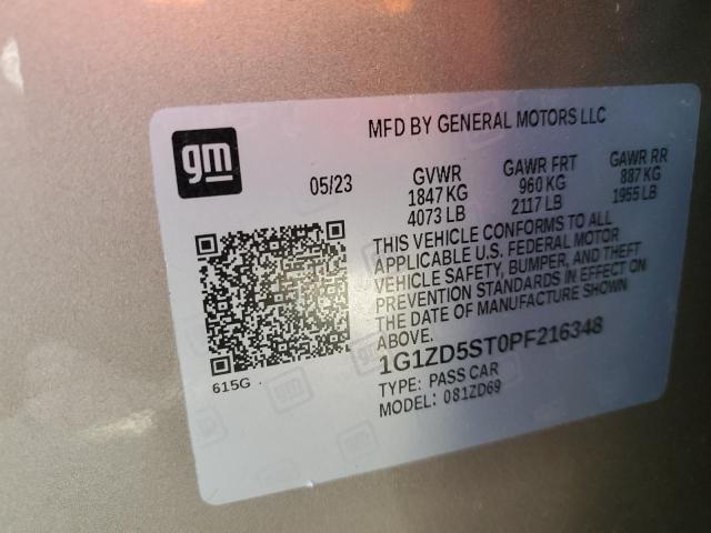 2023 CHEVROLET MALIBU LT - 1G1ZD5ST0PF216348