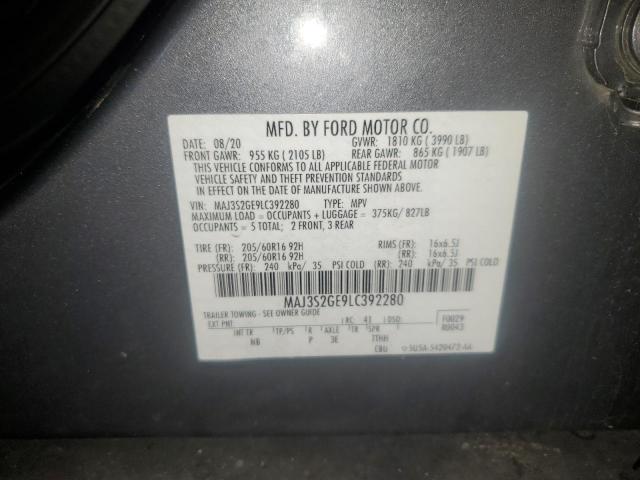 2020 FORD ECOSPORT S MAJ3S2GE9LC392280