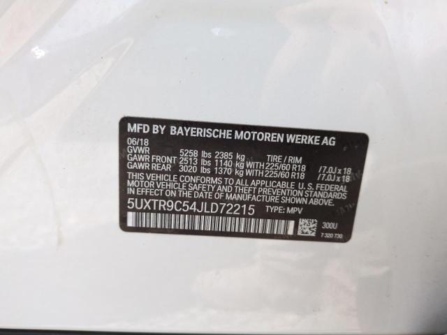 2018 BMW X3 XDRIVE30I 5UXTR9C54JLD72215