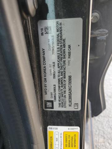 2019 CHEVROLET SPARK LS KL8CB6SA2KC700998