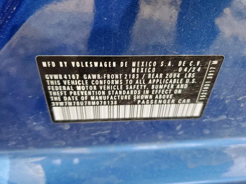 2024 VOLKSWAGEN JETTA SE 3VW7M7BU7RM076138