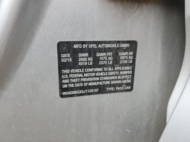 2018 BUICK REGAL PREF W04GM6SX5J1120107