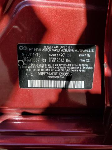 2015 HYUNDAI SONATA SE 5NPE24AF0FH200883
