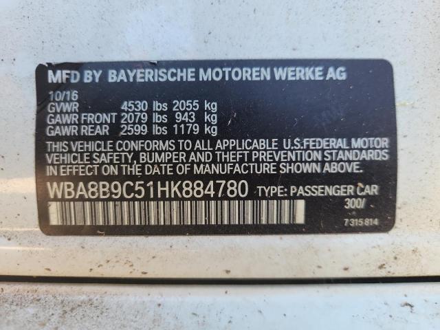 2017 BMW 330 I WBA8B9C51HK884780