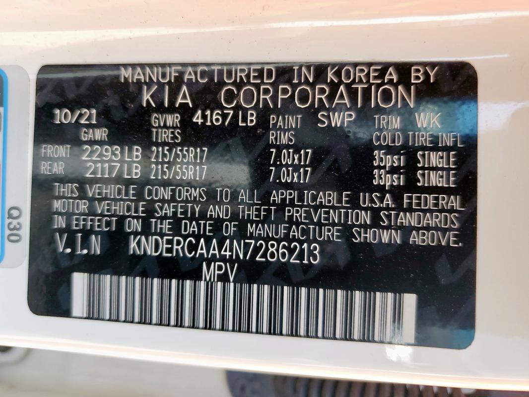 2022 KIA SELTOS EX KNDERCAA4N7286213