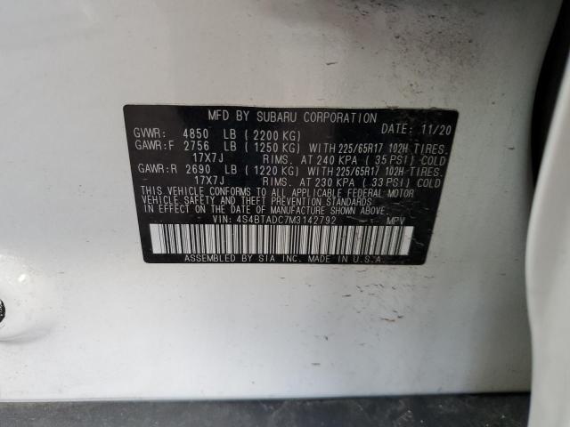 2021 SUBARU OUTBACK PR 4S4BTADC7M3142792