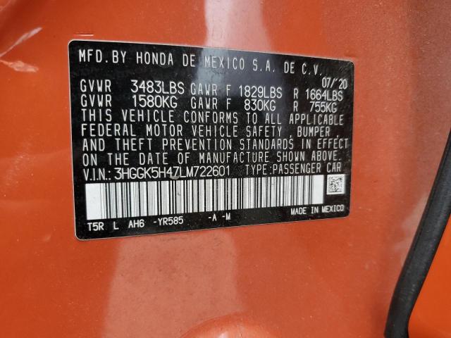 2020 HONDA FIT LX - 3HGGK5H47LM722601