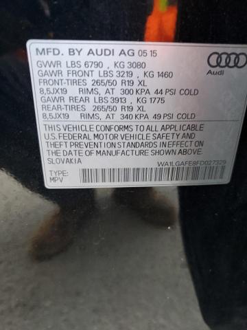 2015 AUDI Q7 PREMIUM WA1LGAFE8FD027329