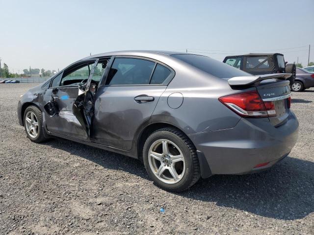 HONDA CIVIC LX 2015 gray sedan 4d gas 2HGFB2F49FH005715 photo #3