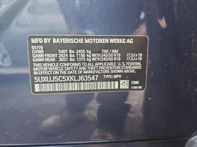 2019 BMW X4 M40I 5UXUJ5C5XKLJ63547