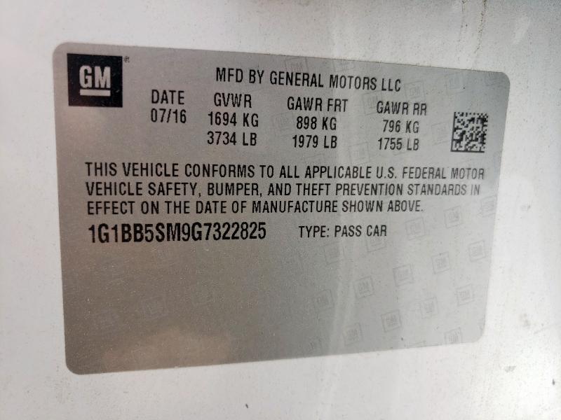 2016 CHEVROLET CRUZE LS #3291481982