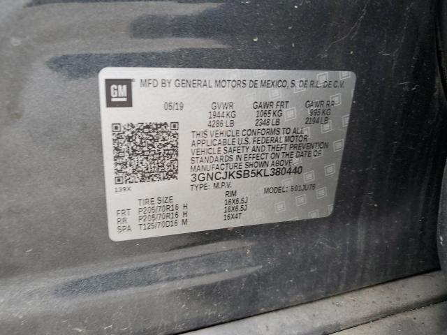 2019 CHEVROLET TRAX LS - 3GNCJKSB5KL380440