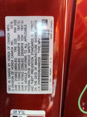 2018 HONDA CR-V EXL 2HKRW2H80JH692230
